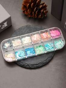12 Lưới Vỏ Mica Trang Trí Nghệ Thuật Làm Móng Tay Kim Sa Lấp Lánh Vỏ Sò Tự Nhiên Không Đối Xứng Phụ Kiện Làm Móng Tay Đá Cẩm Thạch Mặt Dây Chuyền Móng Tay Tự Làm Đá Quý Làm Móng Dụng Cụ Làm Móng (Mảnh Vỏ Sò Màu Ngẫu Nhiên + Kiểu Mũi Khoan Dẹt + Nhíp + Bút) Móng Tay - Nhiều màu - Xem 5