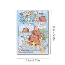 卡通厚多页描摹素描本，可爱水豚素描，学龄前儿童图画，轻松着色/随机图案 - 圖案隨機 - 查看 8