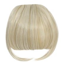 Bangs Hair Clip In Bangs Synthetic Hair Extensions Front Fringe French Bangs With Temples Hairpiece For Women Curved Bangs - Multicolor - View 24