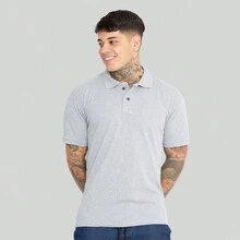 KIT 3 Men's Polo Shirt With Cotton Piquet Collar, Premium Fabric - Đỏ và trắng - Xem 4