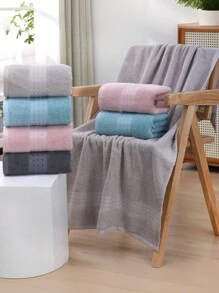 One Pc Bath Towel Simplicity Bathroom, Bathroom Products For Bathroom Ultra Soft, Absorbent, Skin Friendly, For Bathroom . Gym . Hotel . Vacation Seaside Everyday Essentials Ideal For Home And Travel - The Perfect Gift For Everyone! Home Bathroom Decor Fall Decor Back To School For Beauty Salon Home Bathroom Shower Towels For Beauty Salon, Hotel Sports,Home Essentials, Towel, Skin Care Bath Towel Sheet - Multicolor - View 3