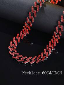 kuuioe 1Pc Punk Phong Cách Hip-Hop Vòng Cổ Đính Kim Cương Giả Hoàn Toàn, Theo Chủ Đề Dopamine, Unisex, Nhiều Kích Cỡ Có Sẵn Để Mặc Hàng Ngày - kim cương - Xem 15