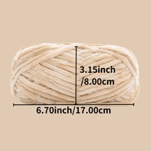 1pc/6pcs Chenille Yarn 6mm Thick Handmade DIY Crochet Velvet Chunky Wool Yarn For Knitting, Scarves, Hats, Plush Blankets - Multicolor - View 3