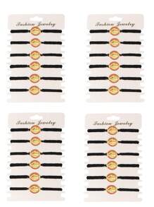 24 Stücke San Benito Armband, handgemachtes rotes schwarzes Knoten Armband, verstellbares Medaillon Armband, Glück geflochtenes Armband, Benediktinische Gelassenheit Segen Freundschaft Armband Geschenk für Mütter Frauen Männer