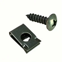 50pcs Car Screw Base U-Clip, Car Modification Clip, Metal Interior  Bumper Protection Clip, Car Anti-Rust Corrosion Self-Tapping Screws, Car Repair Tools - Black - View 10