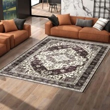 Christmas Gift Modern Rugs Multi Size Indoor Vintage Non-Slip Rugs, Living Room Bedroom Washable Rugs, Living Room Bedroom Office Rugs - 酒紅色 - 查看 3