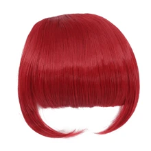 Bangs Hair Clip In Bangs Synthetic Hair Extensions Front Fringe French Bangs With Temples Hairpiece For Women Curved Bangs - Multicolor - View 21