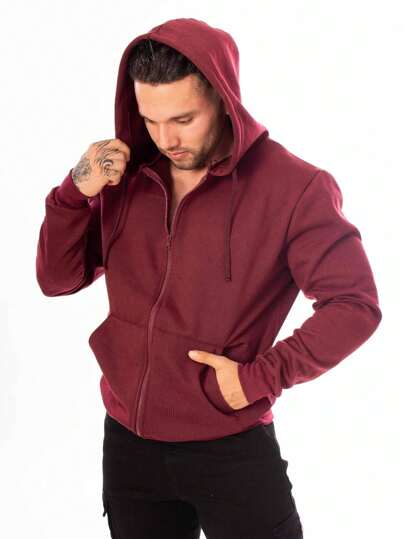Sudadera Cierre Moda Urbana Algodón Premium Suave Hoodie Moda Abierta Cangurera y Capucha