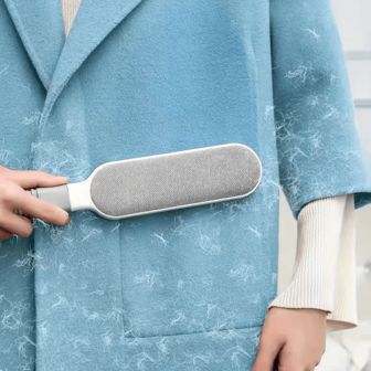 1 Pieza/Removedor de cabello para ropa, cepillo para sacudir el polvo de la cama, cepillo para peinar la ropa, cepillo adhesivo electrostático para sofá doméstico y mascotas, cepillo quitapelo de mascotas, no necesita limpiar el cepillo de doble cara