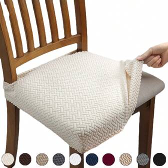 1/4/6 Pieces Of Dining Chair Covers, Brushed Jacquard Chair Covers, Detachable And Washable Furniture Protective Covers, Suitable For Home Decoration In Dining Rooms, Living Rooms, Bedrooms And Offices