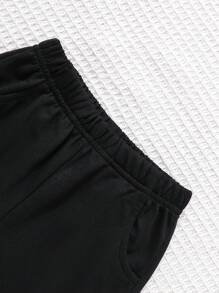 2 Stück Baby Jungen Set mit besticktem Bären, Rundhals Langarm Sweatshirt und Hose, Herbst/Winter