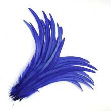 10 件 35-40 厘米/14-16 英寸人造女士公鸡羽毛头饰配饰 DIY 羽毛工艺品婚礼派对家居装饰 - 35-40cm-30Pcs - 查看 11