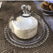 Crystal Cheese Dish With Heart Lid 19.5cm X 13cm Lyor Transparent Table Setting Cheese Holder - 白色 - 查看 2