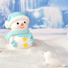 2pcs Snowman Resin Ornaments - Ideal For Christmas And Wedding Decorations, Love Theme Gardens & Terrariums, Outdoor,Christmas