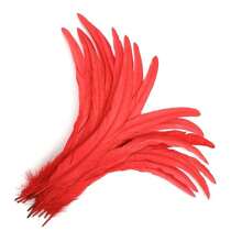 10 件 35-40 厘米/14-16 英寸人造女士公鸡羽毛头饰配饰 DIY 羽毛工艺品婚礼派对家居装饰 - 35-40cm-30Pcs - 查看 21