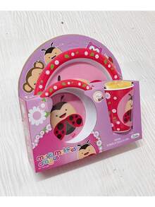 Kir Baby Cutlery With 2 Plates And 1 Cup In Animal Shape - 恐龍 - 查看 7