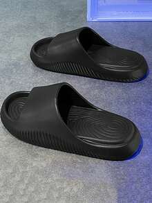 Women/Couples EVA Non-Slip Soft Thick-Sole Odor-Resistant Indoor Outdoor Slippers - Black - View 4