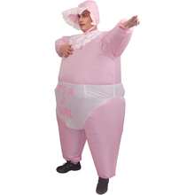 Inflatable Baby Costume For Adults Funny Gender Reveal Party Costume - Pink - View 2