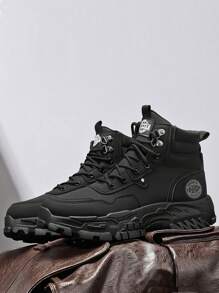 Botas de cowboy estilo ocidental de rua masculinas, botas da nova moda