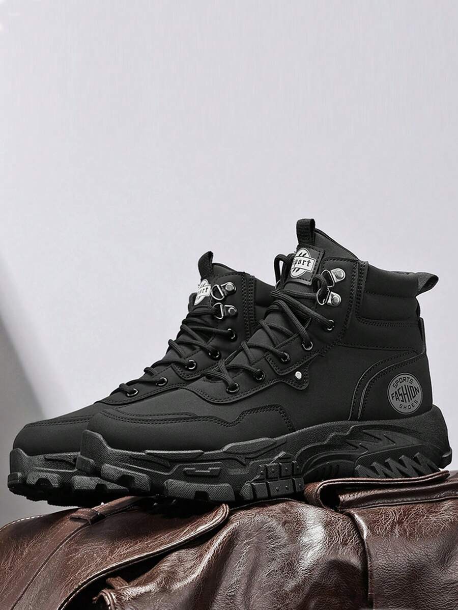 Botas de cowboy estilo ocidental de rua masculinas, botas da nova moda