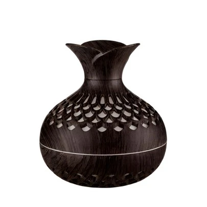 LED mini vaso de madeira umidificador de ar luz umidificador