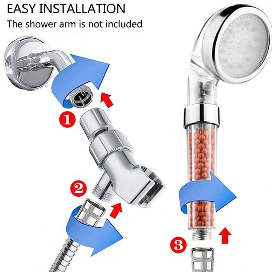 LED Shower Head With Handheld, High Pressure Shower Head With Hose