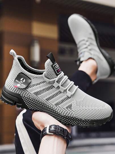 New Sporty Casual Shoes, Breathable Mesh, Anti-Slip Soles, Suitable For Running, Jogging, And Walking, Fashionable Lace Design, Suitable For Sports Activities