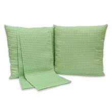 Footboard Kit + 2 Cushion Covers 3 Pieces PIQUET Decorates Elegant DOUBLE Bed - 薄荷綠 - 查看 1