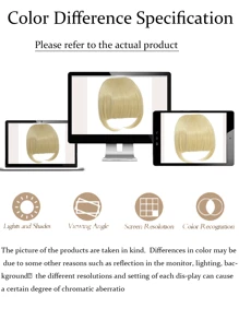 Bangs Hair Clip In Bangs Synthetic Hair Extensions Front Fringe French Bangs With Temples Hairpiece For Women Curved Bangs - Multicolor - View 8