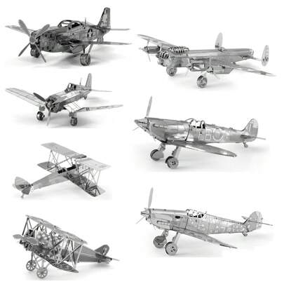 3D Metal Puzzle - Aviation Airplane, 3D Metal Puzzle Toy - No Glue Needed, Desk Decor, Christmas & Birthday Gift!