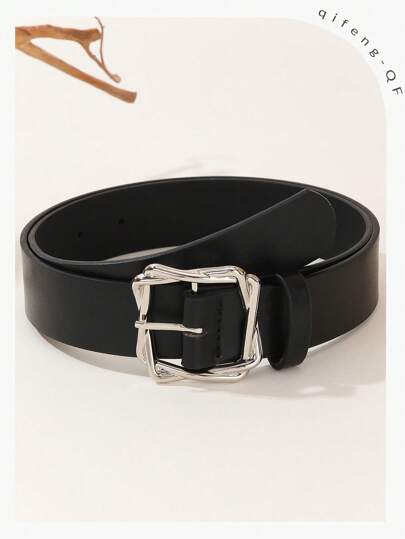 1pc Women Fashionable Versatile Silver Color Belt, Suitable For Dresses, Coats, Casual Daily Wear Summer, School Fall, Autumn, Halloween