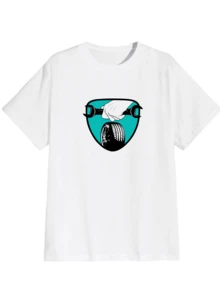 100% Cotton T-Shirt With Hand Wrench Logo Tire Unisex Men's Shirt - 白色 - 查看 1