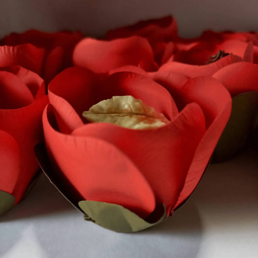 Rose Bud Model Sweet Wrappers For Weddings Birthdays - 50 Units - 紅色 - 查看 1