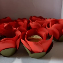 Rose Bud Model Sweet Wrappers For Weddings Birthdays - 50 Units - 紅色 - 查看 2