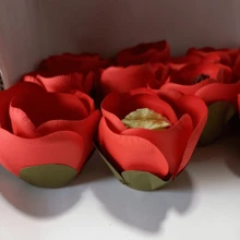 Rose Bud Model Sweet Wrappers For Weddings Birthdays - 50 Units - 紅色 - 查看 3
