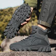 1 par Botas tácticas de montaña y senderismo para hombres, botas de combate militares a prueba de resbalones, duraderas y especiales para fuerzas especiales