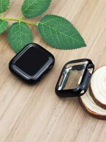 Compatible With Apple Watch Band And Case Combination Set. Stylish, Soft, Breathable, And Adjustable Loop-Style Stainless Steel Magnetic Buckle Band + Drop-Proof And Scratch-Resistant Tpu All-Round Protective Case For Men And Women. Compatible With Apple Watch Series Ultra/11/10/9/8/7/6/5/4/3/Se, 38/40/41/42/44/45/46/49mm Band And Case. - Black - View 5