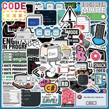 50pcs Programmer And Computer Application Style Waterproof Stickers, Graffiti And Vinyl Self-Adhesive Stickers With Children Certificate. Suitable For DIY On Suitcases, Water Bottles, Phones, Laptops, Skateboards, Luggage, Helmets And More.,Laptop Stickers,Stickers,Stickers For Laptop,Engineer Gift,Mobile Stickers,Self-Adhesive Graffiti Stickers - UU267 - View 1
