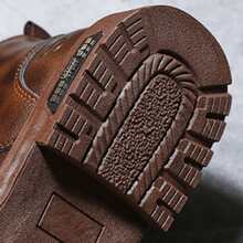 Wear With Sweater,British Style High-Top Side Zipper Boots For Men - Brown - View 8
