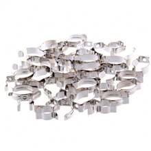 4 Sets (48 PCS/Set) Tool Spring Terry Clips Heavy Duty Storage For Shed Wall Mount Clips - Silver - View 6