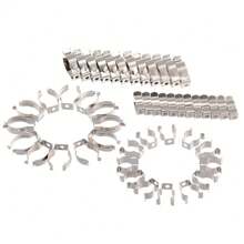 4 Sets (48 PCS/Set) Tool Spring Terry Clips Heavy Duty Storage For Shed Wall Mount Clips - Silver - View 7