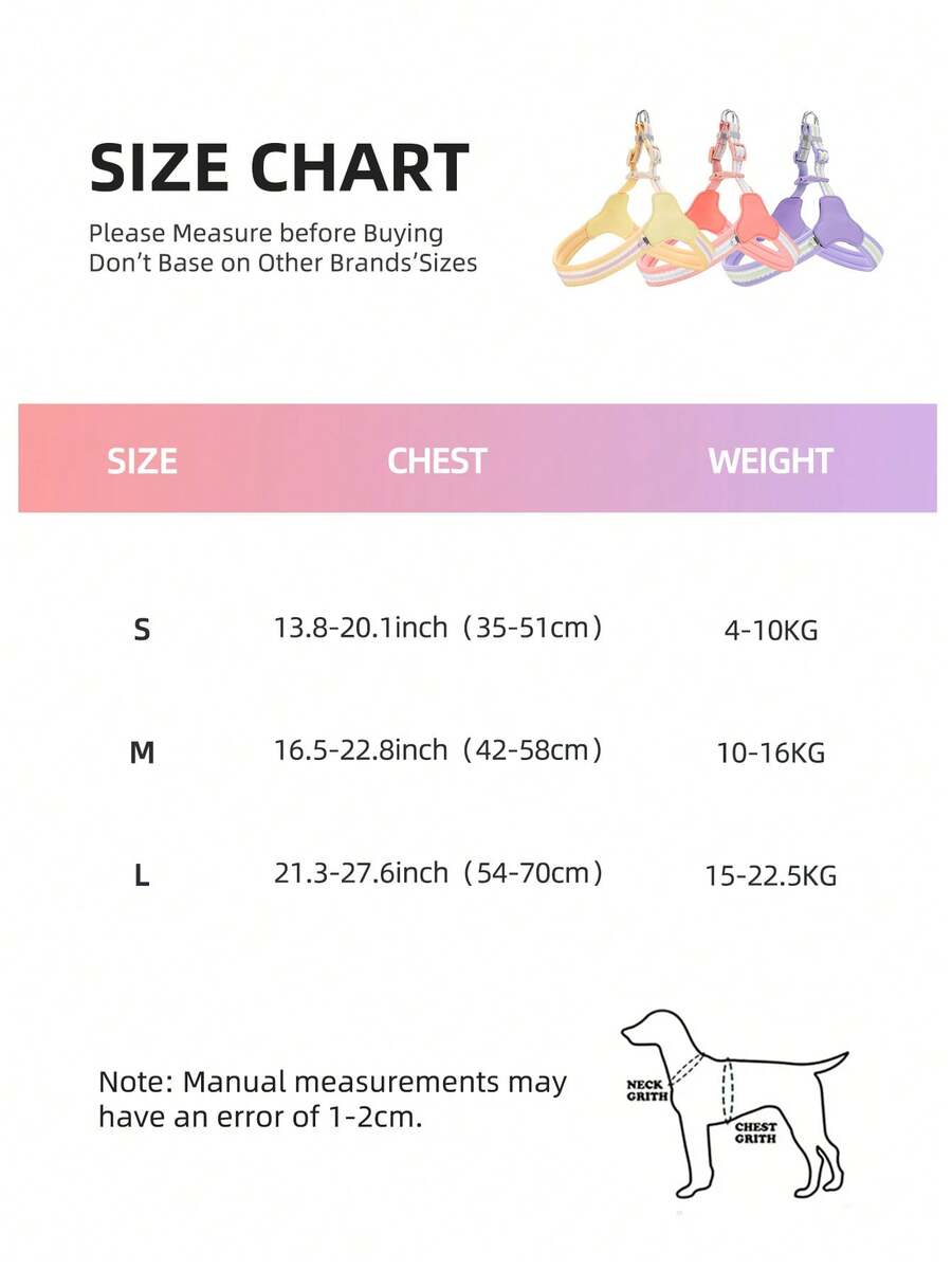 New YShaped AntiBurst Dog Chest Harness, Comfortable & Breathable, No