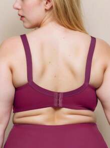 Women Plus Size Underwire Thin Unlined Plain Bra