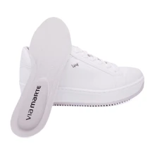 Via Marte White Women's Flatform Casual Platform Sneakers - 白色 - 查看 10