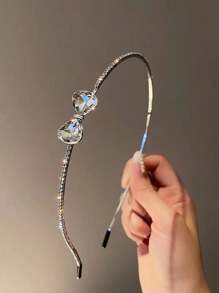 1pc Elegant Rhinestone Bow Headband, Simple Hairband Accessory , Hairband, Hair Hoop Headbands