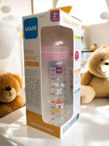 Mam Easy Active Baby Bottle 270ml 2m+ From 2 Months Ergonomic Shape Skinsoft Teat Easy To Clean Imported Made In Europe - 淺粉色 - 查看 2