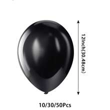 Balões de látex hélio redondos pretos de 12 polegadas, 10/30/50 peças, para decoração de festa de aniversário, casamento, volta às aulas, dia dos namorados