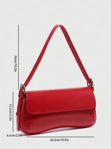 1pc Fashionable Retro Angola Red Polka Dot Faux Oil Wax Leather Leopard/Snake Print Suede Flap Adjustable Shoulder Strap Crossbody Bag, Suitable For Date, Outing, Party