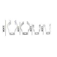 4 Sets (48 PCS/Set) Tool Spring Terry Clips Heavy Duty Storage For Shed Wall Mount Clips - Silver - View 10