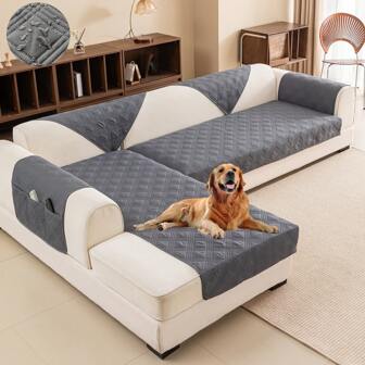 1pc Waterproof Sofa Cover, Pet Cat Dog Sofa Protector, Furniture Cover, Fit For All Sofa Types, Machine Washable. Armrest And Backrest Sold Separately.